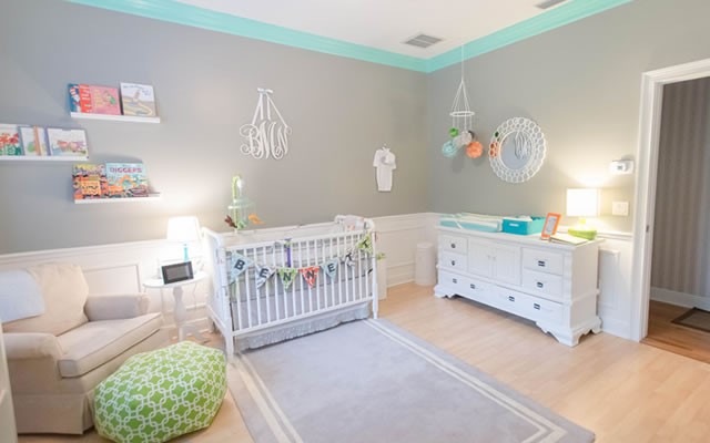 Gri Renk Bebek Odası Dekorasyonu
