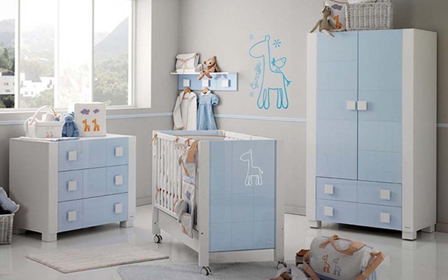 Mavi Renkli Bebek Odası Dekorasyonu