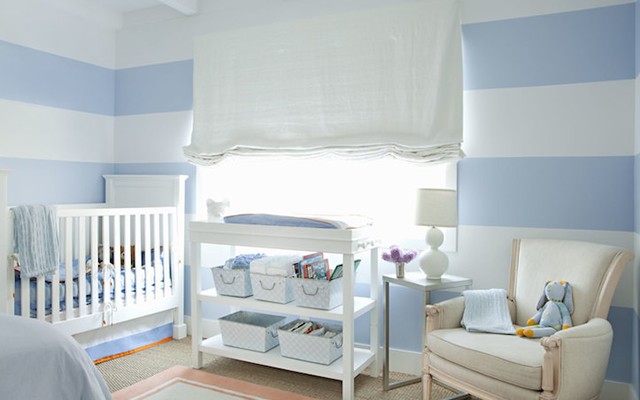 Mavi Renkli Bebek Odası Dekorasyonu